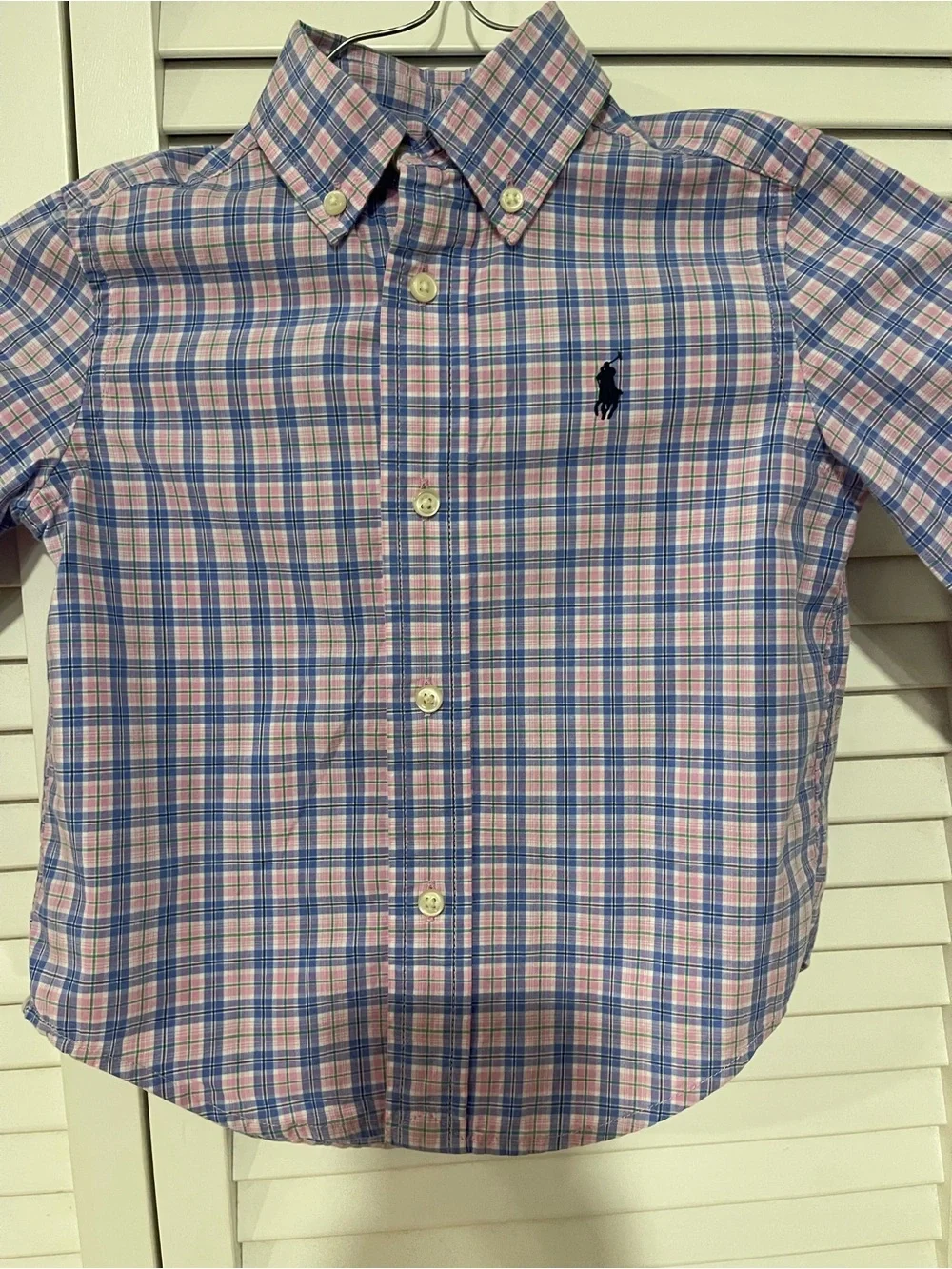 Ralph Lauren Pink & Blue Plaid Button-Down Shirt